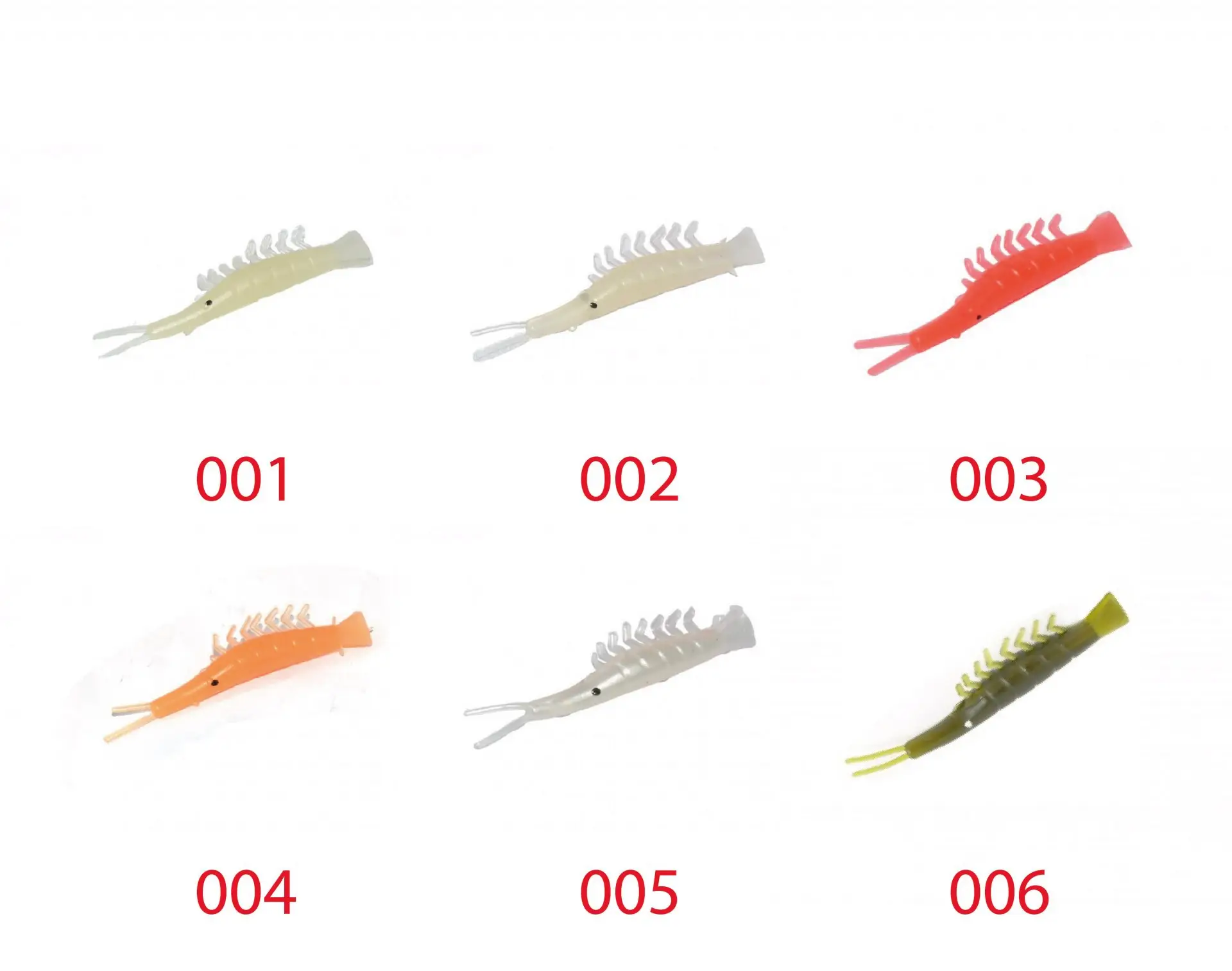 Captain 3052 Silikon Karides 6cm Suni Yem 5'li Paket