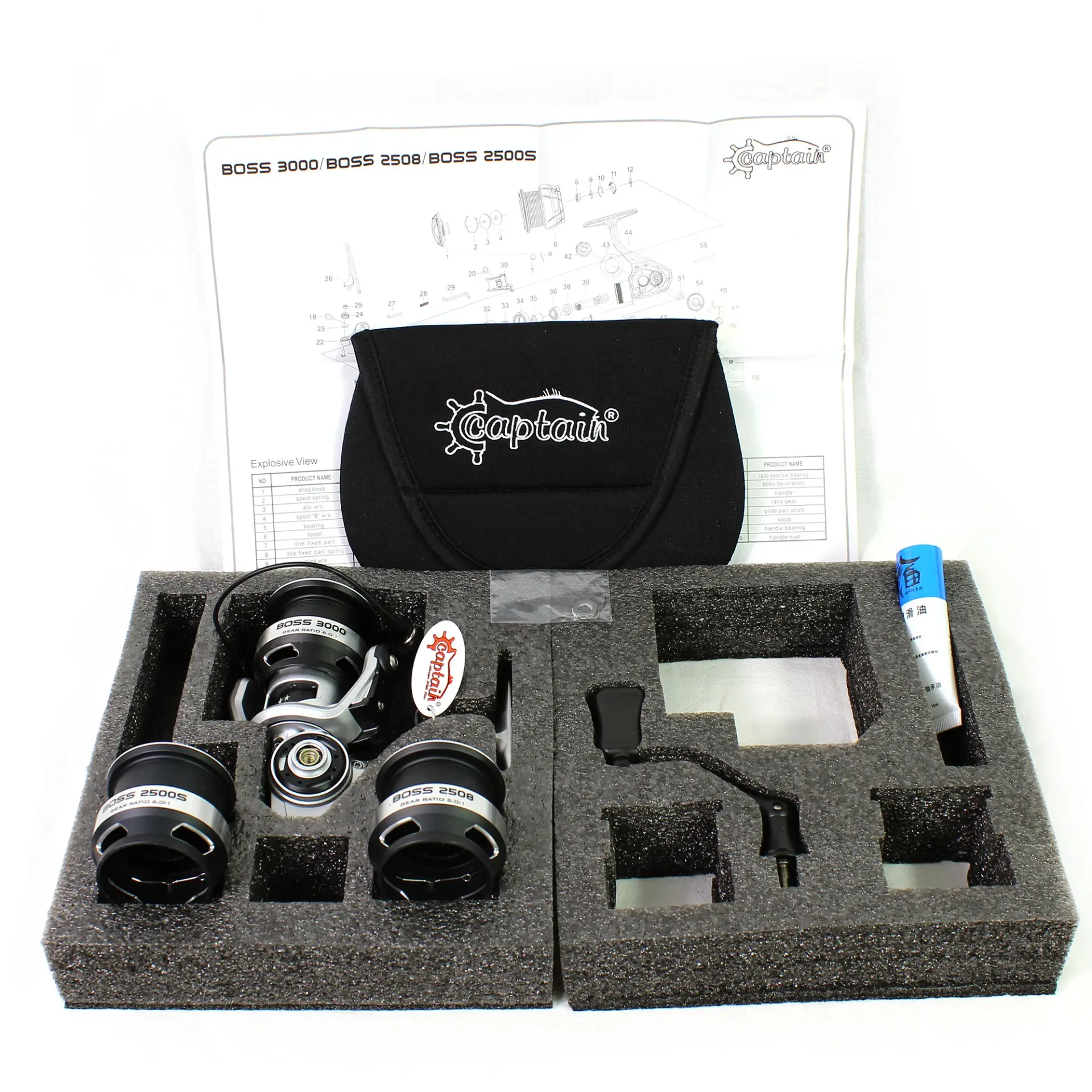 Captain Boss PRO 2500-2508-3000 Spin Makine 9+1 BB