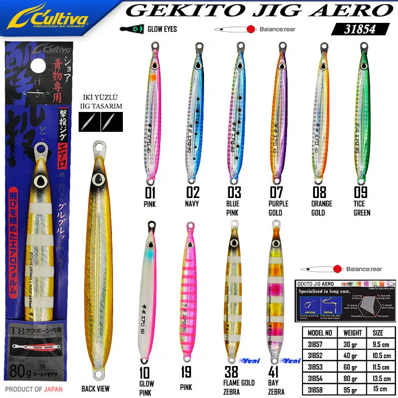 Cultiva 31854 Gekito Jig Aero 80g 13.5cm