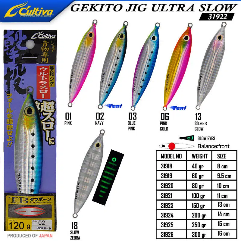Cultiva 31922 Gekito Jig Ultra Slow 120g 12.0cm