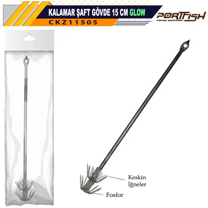 Portfish Kalamar Şaftı Gövde Glow 15 cm