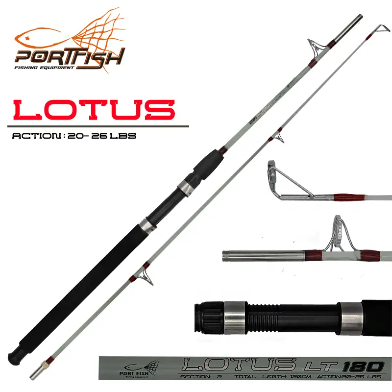 Portfish Lotus 135 cm Metal Halkalı Tekne Kamışı 20- 26 lbs