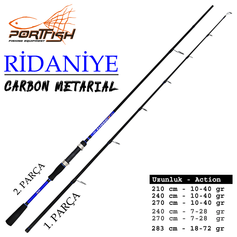 Portfish Ridaniye Spin 240 cm 7-28 GR 1.PARÇA (Yedek Parçası)